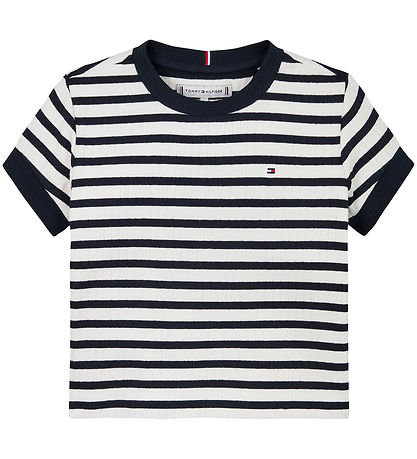 Tommy Hilfiger T-skjorte - Ruffle Stripe - Dark Natt Navy/Stripe