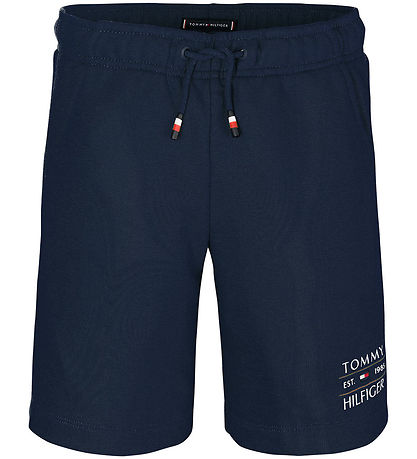 Shorts en Molleton Tommy Hilfiger - Drapeau Hilfiger - Dark Nuit