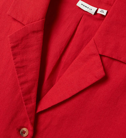 Name It Waistcoat - NkfFalinnen - Card - Chinese Red