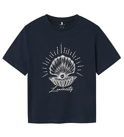 Name It T-shirt - NkfFlimse - Navy Blazer w. Seashell