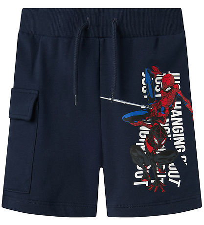 Name It Sweat Shorts - NmmMo Spider - Navy Blazer