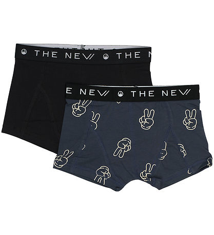 The New Boxershorts - 2-pack - Black Beauty/Navy m. Print