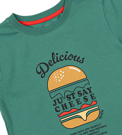 The New T-shirt - TnNoble - Bottle Green w. Print