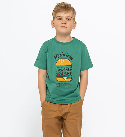 The New T-shirt - TnNoble - Bottle Green w. Print