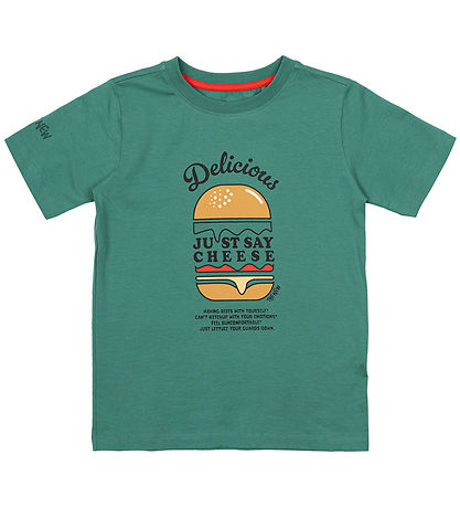 The New T-shirt - TnNoble - Bottle Green w. Print