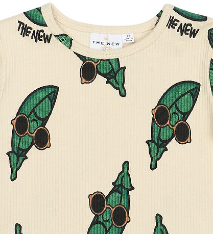 The New Siblings Blouse - Rib - TnstNevi - White Swan/Green w. P
