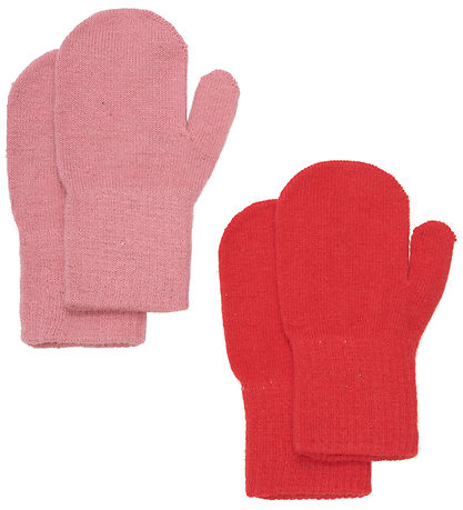 CeLaVi Vantar - Ull/Nylon - Stickad - 2-pack - Cayenne