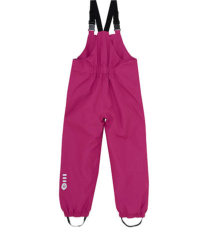 Color Kids Shell pants w. Suspenders - Festival Fuchsia