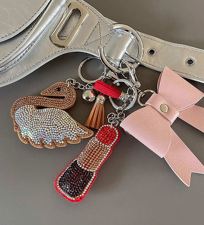 By Stær Keychain - Swan - Gold/Multi