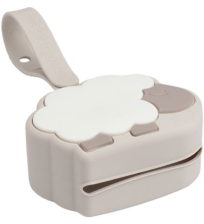 Done by Deer Silicone Pacifier holder - Sheepy Sand Done by Deer Silicone Pacifier holder - Sheepy Sand