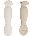 Done by Deer Baby Spoons - 2-Pack - Tiny Farm - Sand