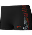 Speedo Zwemslips - Plastisol Placement - Zwart m. Oranje Speedo Zwemslips - Plastisol Placement - Zwart m. Oranje