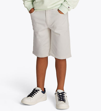 Tommy Hilfiger Shorts - Denim - Modern Straight - White Tommy Hilfiger Shorts - Denim - Modern Straight - White