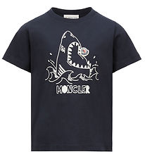 Moncler T-shirt - Marinblå m. Haj