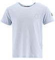 Moncler T-shirt - Light Blue Melange w. Rhinestone