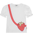 T-Shirt Hust and Claire - Alma - White av. Porte-monnaie fraise T-Shirt Hust and Claire - Alma - White av. Porte-monnaie fraise