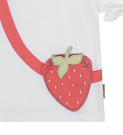 Hust and Claire T-Shirt - Alma - White m. Erdbeer-Geldbörse Hust and Claire T-Shirt - Alma - White m. Erdbeer-Geldbörse