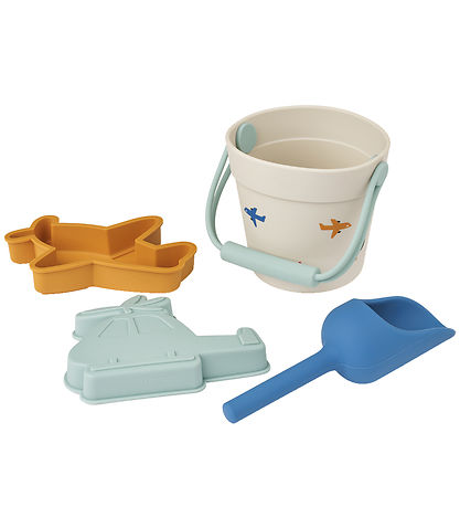 Liewood Beach Set - Silicone - 4 Parts - Mini - Aviator/Ecru