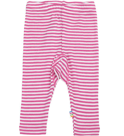 Joha Leggings - Rib - Wolle/Seide - Off White/Pink
