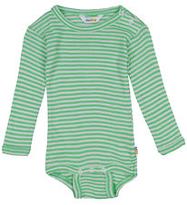 Joha Body I/e - Rib - Ull/Silke - Off White/Grønn Joha Body I/e - Rib - Ull/Silke - Off White/Grønn