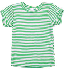 Joha T-shirt - Rib - Wool/Silk - Off White/Green Joha T-shirt - Rib - Wool/Silk - Off White/Green