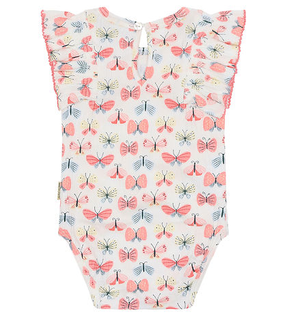 Hust and Claire Bodysuit Sleeveless - Bri - Ivory w. Butterflies