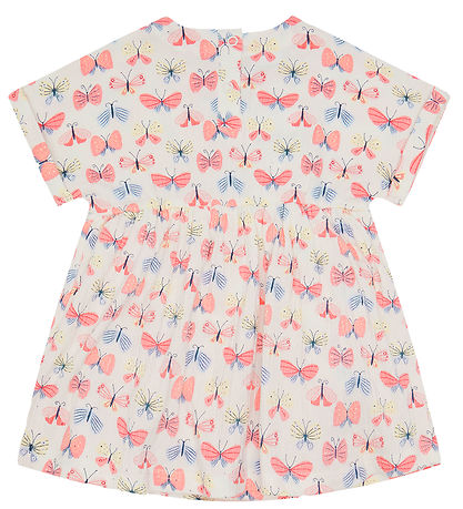 Hust and Claire Bodysuit w. Skirt s/s - Kaja - Ivory w. Butterfl