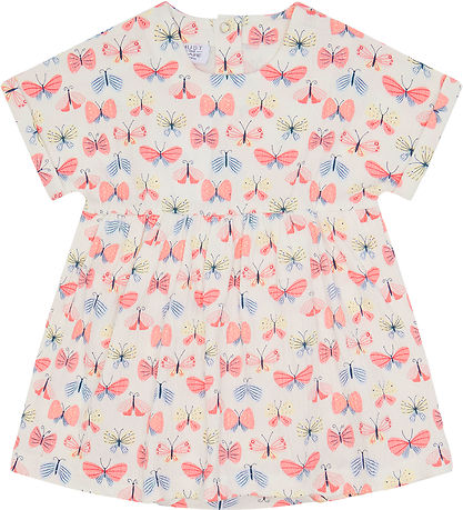 Hust and Claire Bodysuit w. Skirt s/s - Kaja - Ivory w. Butterfl