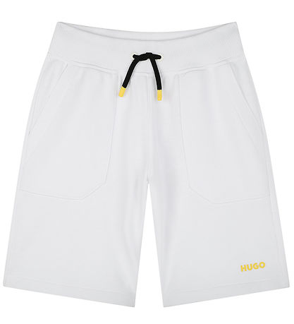 HUGO Sweat Shorts - White w. Yellow