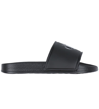 Calvin Klein Badesandalen - Logo Print Pool Slide - Schwarz
