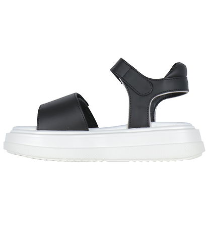 Calvin Klein Sandals - Velcro - Black/Silver