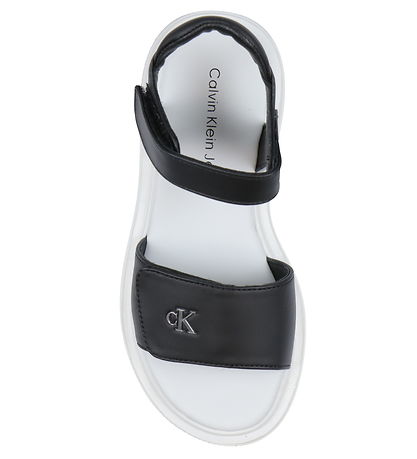 Calvin Klein Sandals - Velcro - Black/Silver