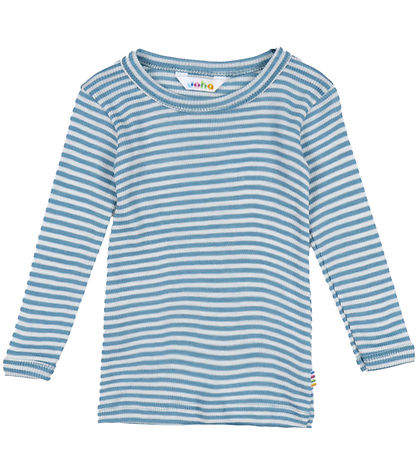 Joha Blouse - Rib - Wool/Silk - Blue Joha Blouse - Rib - Wool/Silk - Blue