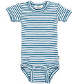 Joha Bodysuit s/s - Rib - Wool/Silk - Blue Joha Bodysuit s/s - Rib - Wool/Silk - Blue