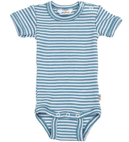 Joha Bodysuit s/s - Rib - Wool/Silk - Blue Joha Bodysuit s/s - Rib - Wool/Silk - Blue