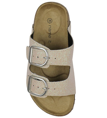 Name It Sandals - NkfFlora - Cloud Dancer/Small Glitter