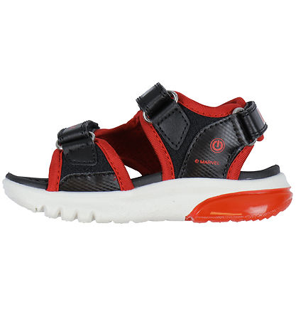 Geox Sandals w. Light - Ciberdron - Black/Red