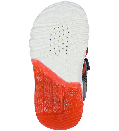 Geox Sandals w. Light - Ciberdron - Black/Red