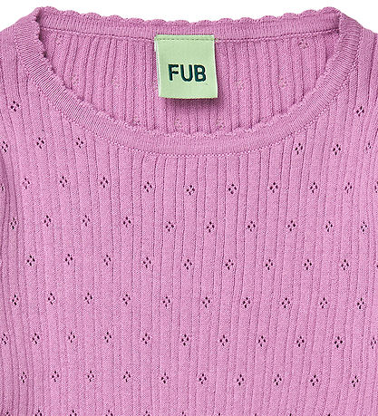 FUB T-shirt - Rib - Pointelle - Orchid