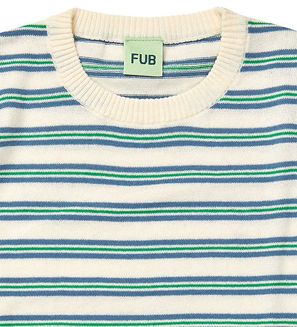 FUB T-Shirt - Ecru/Gewaschen Indigo