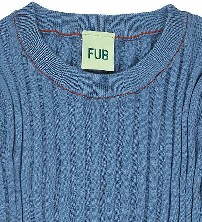FUB T-shirt - Rib - Washed Indigo