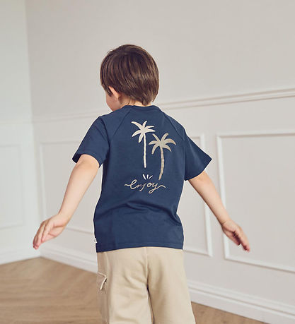 Müsli T-skjorte - Palm - Natt Blue