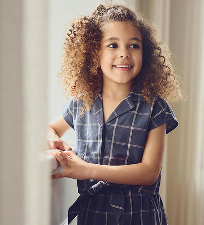 Müsli Shirt - Check Crop - Night Blue/Cashmere