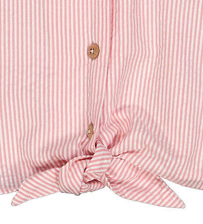 Müsli Shirt - Seesucker - Crop - Conditioner Cream/Bubblegum