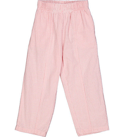Müsli Trousers - Seersucker Stripe - Conditioner Cream/Bubblegum Müsli Trousers - Seersucker Stripe - Conditioner Cream/Bubblegum