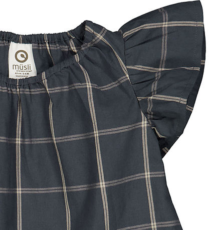 Müsli Dress - Check - Night Blue/Cashmere