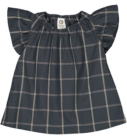 Müsli Dress - Check - Night Blue/Cashmere