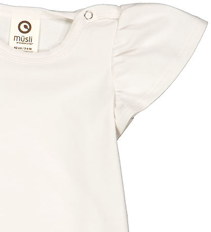 Müsli Bodysuit s/s - Cozy Me Frill - Conditioner Cream