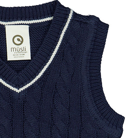 Müsli Waistcoat - Knitted - Night Blue