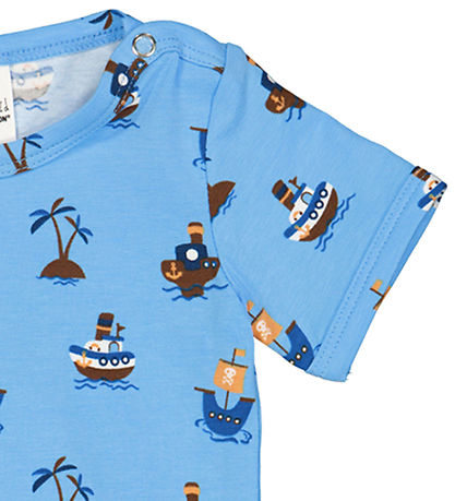 Freds World Bodysuit s/s - Pirate - All Blue/Papaya/Navy